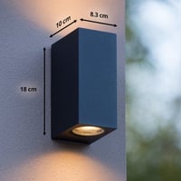 اطار انارة جدارية أسود مربع اللمنيوم