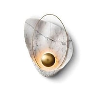 إضاءة جداية رخامية أبيض