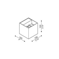 إنارة جدارية مكعب اتجاهين قابلة للتحكم بإضاءة صفرا...