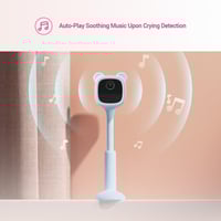 كاميرا مراقبة طفل لاسلكية بتنبيهات بكاء وحركة لون...