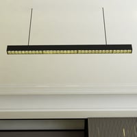 اضاءة خطية معلقة أسود مانع توهج 120 سم