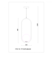 معلقة مودرن ذهبي مستطيل