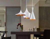 إضاءة معلقة مودرن أبيض ذهبي E27