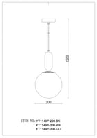 إضاءة معلقة كروي مودرن أبيض E27