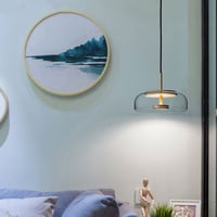 اضاءة معلقة نصف دائرة زجاجية شفاف