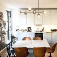 اضاءة مودرن ذهبي سداسي