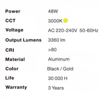 اضاءة مودرن أسود دائري 40 سم