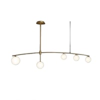 اضاءة مودرن ذهبي خماسي