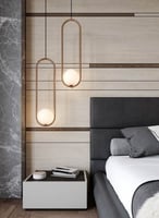 معلقة مودرن ذهبي مستطيل