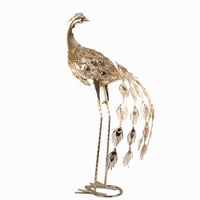 مجسم طاؤوس معدن ذهبي