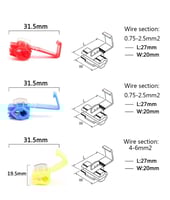 50 قطعة سكوتش قفل موصلات تفريع الأسلاك، محطات لصق...