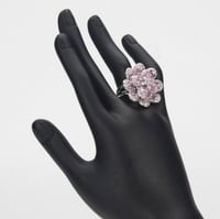 خاتم نسائي مطلي بالفضة ومزين بالزركون الكوبي مقاس...