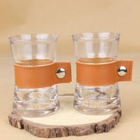 بيالة شاي بمكسة جلد 100 مل (حبتين)