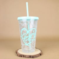 كوب مشروبات باردة بلاستيكي 420 مل