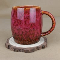 كوب قهوة سيراميك وردي 390 مل