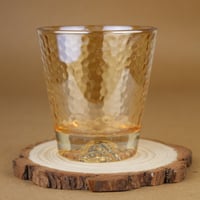 كوب قهوة زجاج ذهبي مزخرف 250 مل