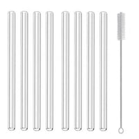 مصاص زجاجي 8 حبات مع فرشاة تنظيف