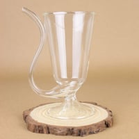 كوب عصير بمصاص زجاجي 260 مل