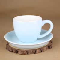 كوب قهوة مع صحن سماوي 150 مل