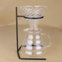 حامل V60 اسود قطعة واحدة