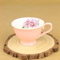 كوب قهوة تركية مع صحن مزخرف 80 مل