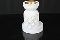 مجموعه(١٢) مباخر سرميك مع علبة شفاف