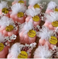 مجموعة (12) شمعة بابليز مع التنسيق ولوجو حسب الطلب