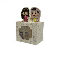 مجموعة (12) علبة توزيعات العيد بشخصية طفل و طفلة و...