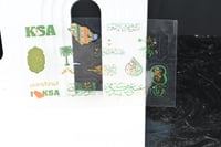 مجموعه(52) استيكر شفاف بعبارات مختلفة لليوم الوطني