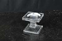 مجموعه(١٢) مبخرة زجاج غطاء فضي مع علبة شفاف