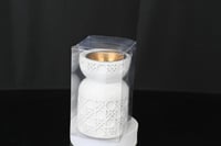 مجموعه(١٢) مباخر سرميك مع علبة شفاف