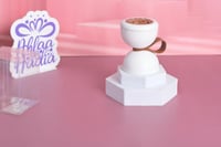 مجموعه(12) مبخرة سيرميك ابيض بيد جلد مع علبة شفاف