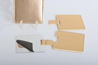 مجموعه (12) مريات جيب جلد لون ذهبي