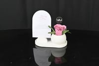 مجموعه(6) صحن سرميك مع استاند كروت وفازة لتوزيعات