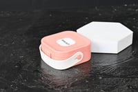 مجموعه(١٢) شنطة اكسسورات بلاستيك لون وردي بيد