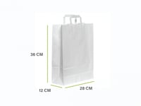 مجموعة (12) اكياس ورق ابيض 36×28×12سم