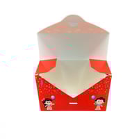 مجموعة (12) حقيبة توزيعات ورقية فاخرة بلون احمر وع...