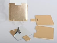 مجموعه (12) مريات جيب جلد لون ذهبي