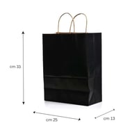 مجموعة (12) كيس ورق طولي أسود33*25*13سم