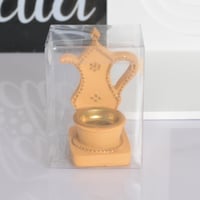 مجموعه (12) مباخر دلة بي علبة شفاف لون سكري