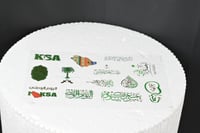 مجموعه(52) استيكر شفاف بعبارات مختلفة لليوم الوطني