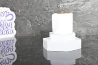 مجموعه(12) مبخرة سيرميك ابيض مع علبة شفاف