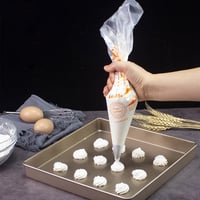 مجموعة (50) أكياس بلاستيك لتزيين الكيك والحلويات -...