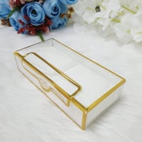 مجموعة (12) مناديل توزيعات علبة شفافة 10*5*2.5سم