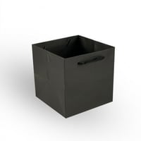 مجموعة ( 12) كيس كرتوني اسود عرضي الشكل بقاعدة - 1...