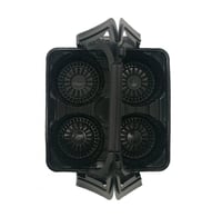 مجموعة (12) حامل اكواب بلاستيك اسود - 4 قوالب