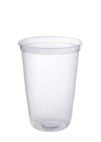 مجموعة (25) كاس بلاستيك شفاف بغطاء اسود وقلب احمر...