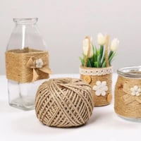 مجموعة (3) رول خيط خيش بني - 30 متر