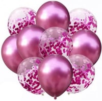 مجموعه بالونات الكروم و الكونفتي | Latex And Confe...