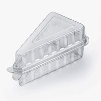 مجموعة (50) علب مثلثه بلاستيك شيز كيك